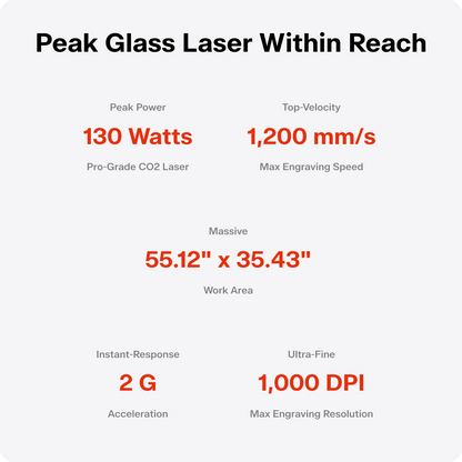 OneLaser Cobra 14 - 130W CO2 Laser Engraver/Cutter